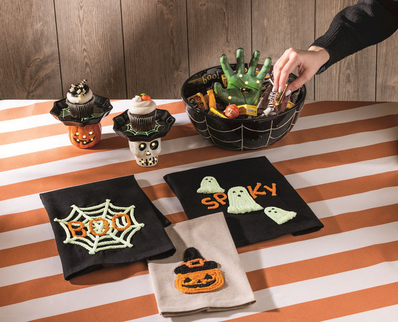 Pumpkin LED Candy Pedestal