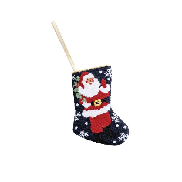 Needle Point Mini Stocking Ornament
