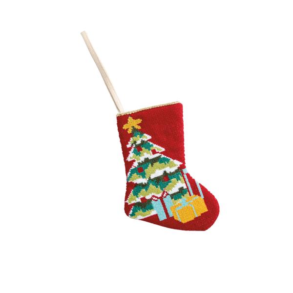 Needle Point Mini Stocking Ornament