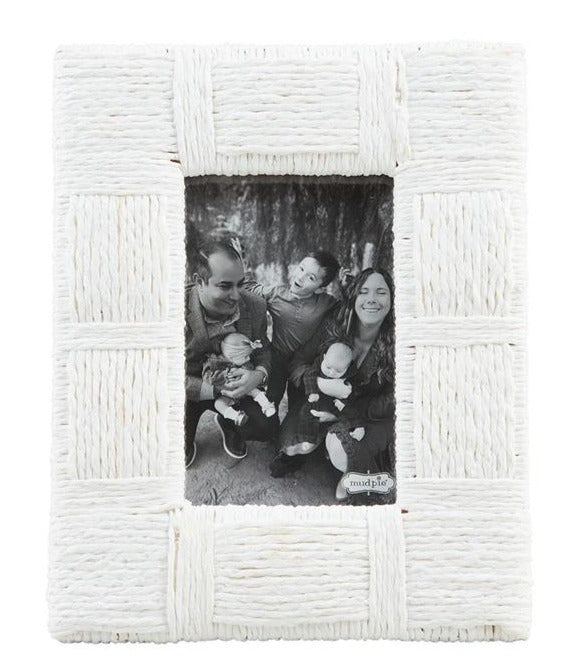 White Woven Frame