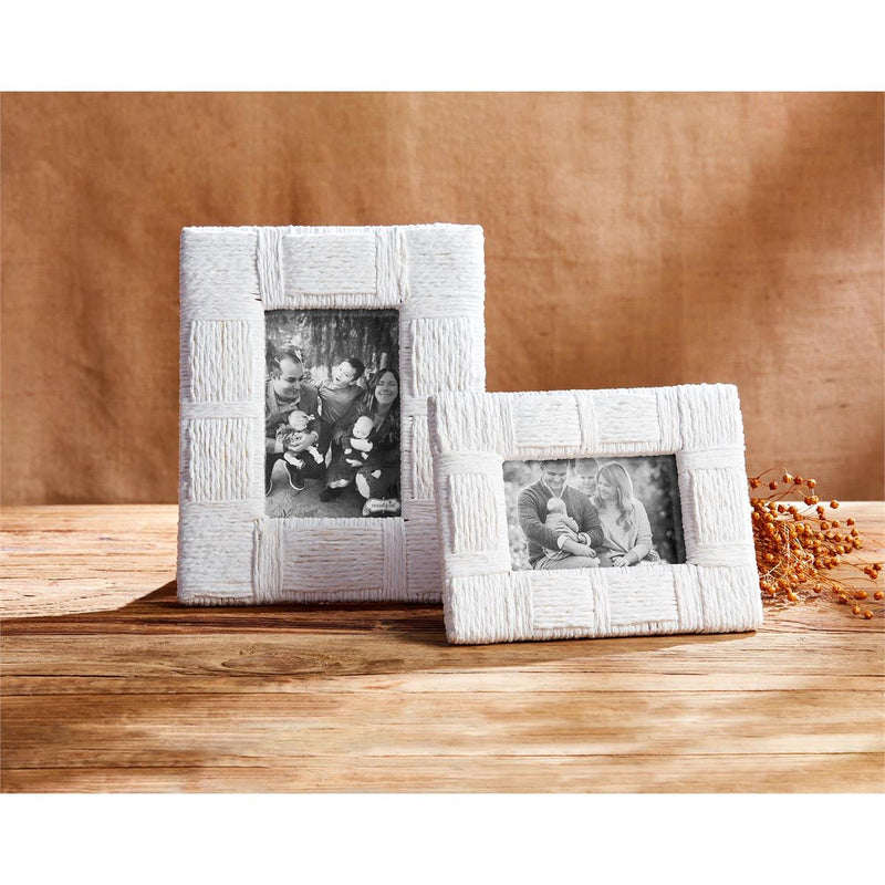 White Woven Frame