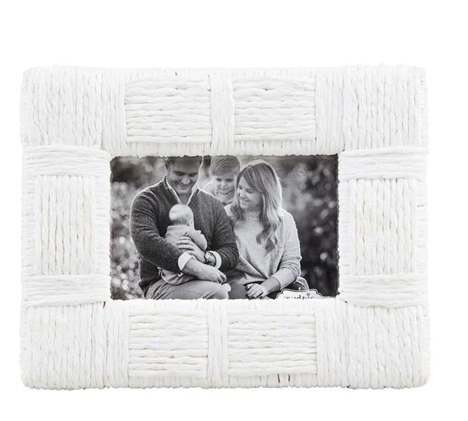 White Woven Frame