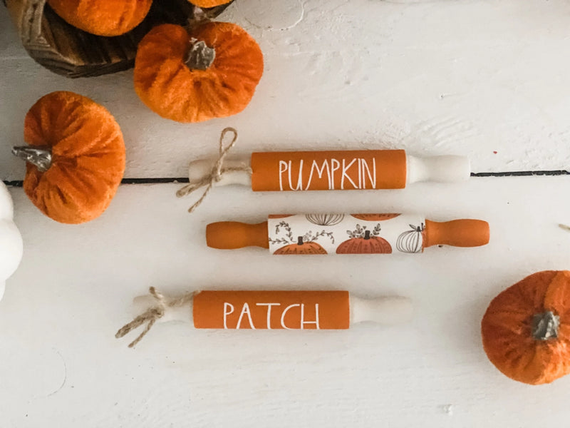 Pumpkin Patch Mini Rolling Pin Set