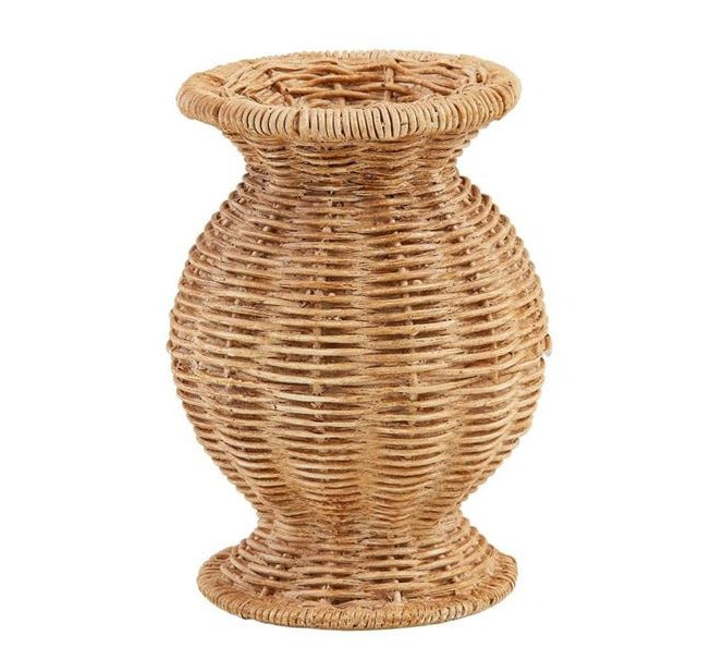 Resin Basket Weave Vase