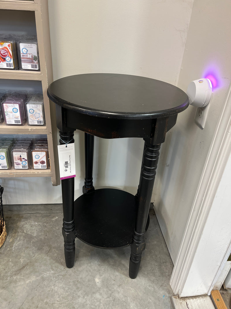 Black Round Plant Stand / Accent Table