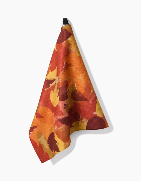 Geometry Tea Towel - Watercolor Fallen Leaves