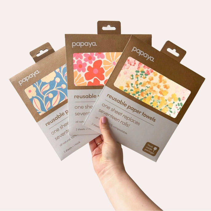 Papaya® Reusable Paper Towel - 2 pack NEW STYLES!