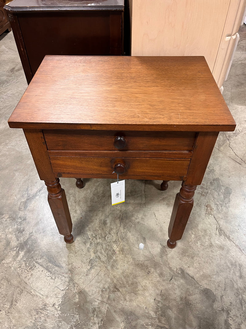Antique Side Table w 2 drawers