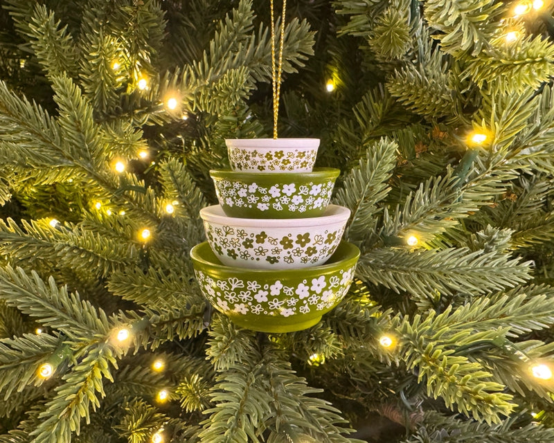 Mini Pyrex Bowl Inspired Ornamnet