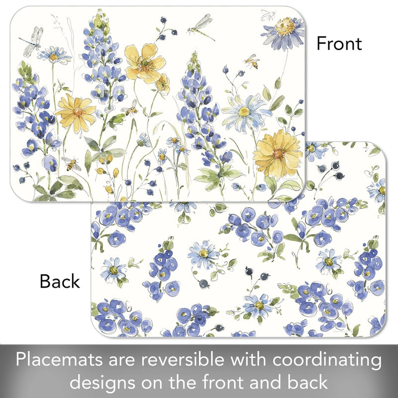 Lovely Blues Reversible Plastic Placemat