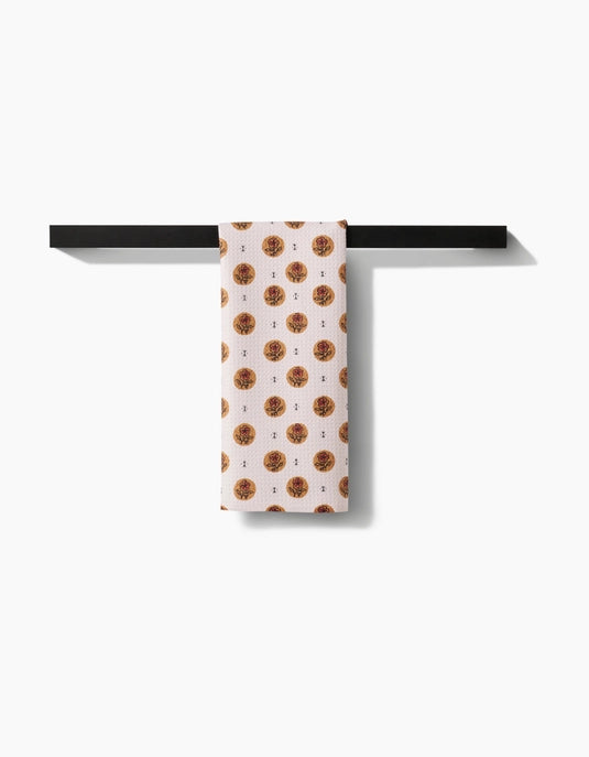 Geometry Tea Towel - Artisanal Floral Cream