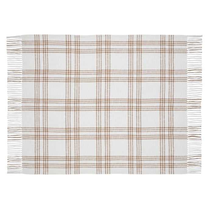 Wheat Plaid Woven Throw