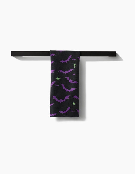 Geometry Tea Towel - Dark Night Bats