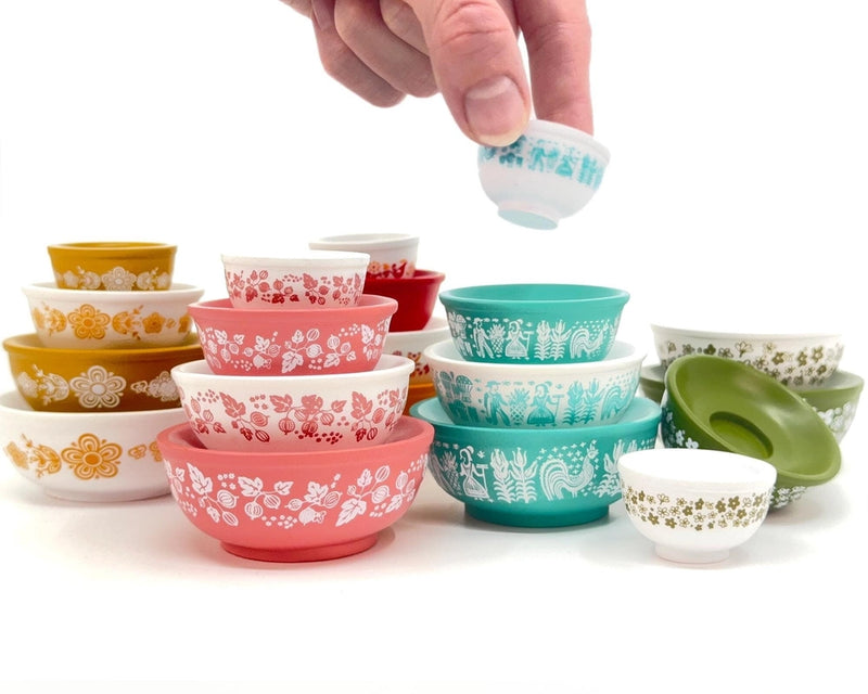 Stackable Pyrex Miniature Vintage Bowls