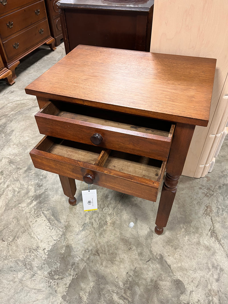 Antique Side Table w 2 drawers