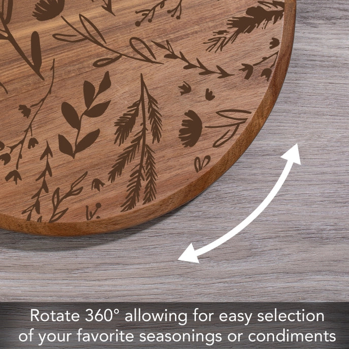 Round Acacia Wood Lazy Susan