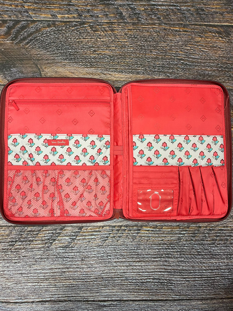 Vera Bradley Bordeaux Blooms Tablet Tamer Organizer