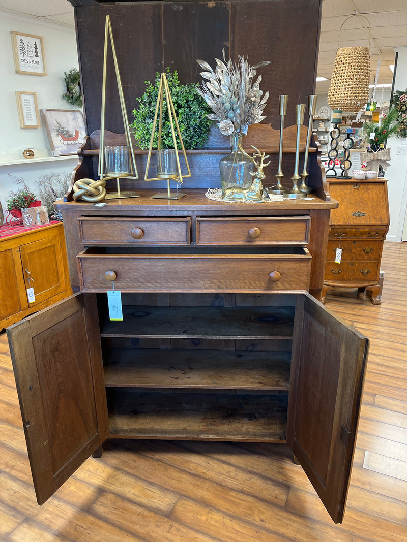 Antique 3 Drawer Walnut Cabinet UNIQUE