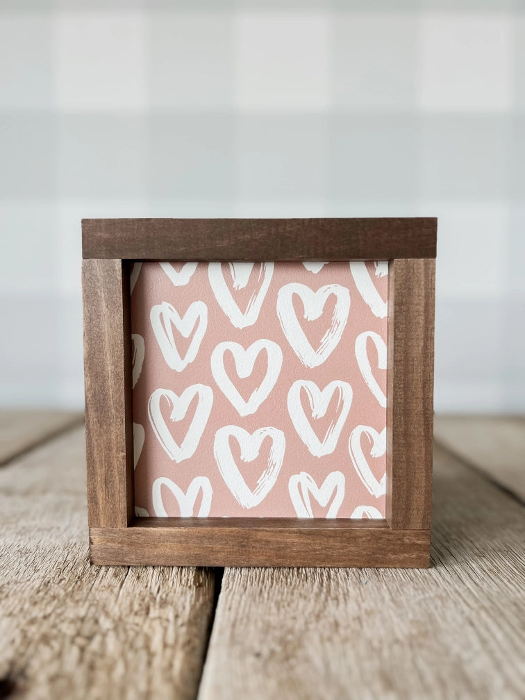 Valentine's Pattern #3 | Valentine's Day Wood Sign 9x9