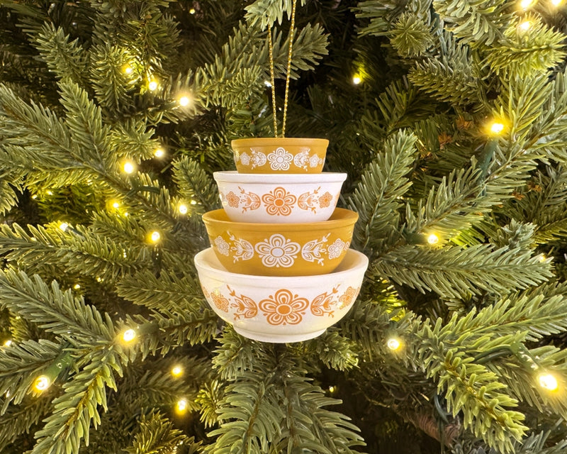 Mini Pyrex Bowl Inspired Ornamnet