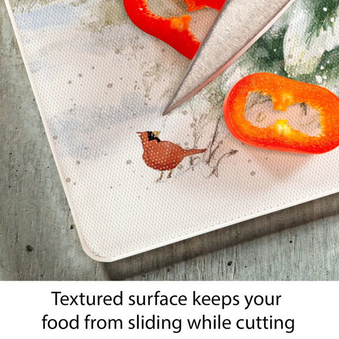 Winter Forest 15x12 Tempered Glass Cutting Board