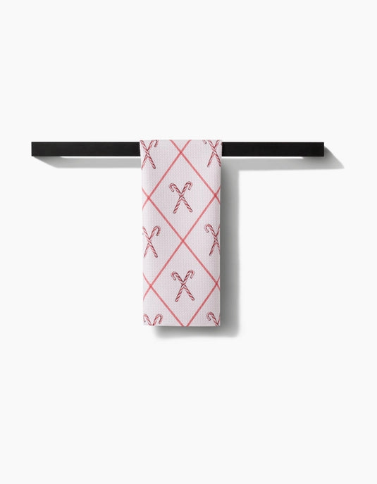 Geometry Tea Towel - Festive Candy Canes