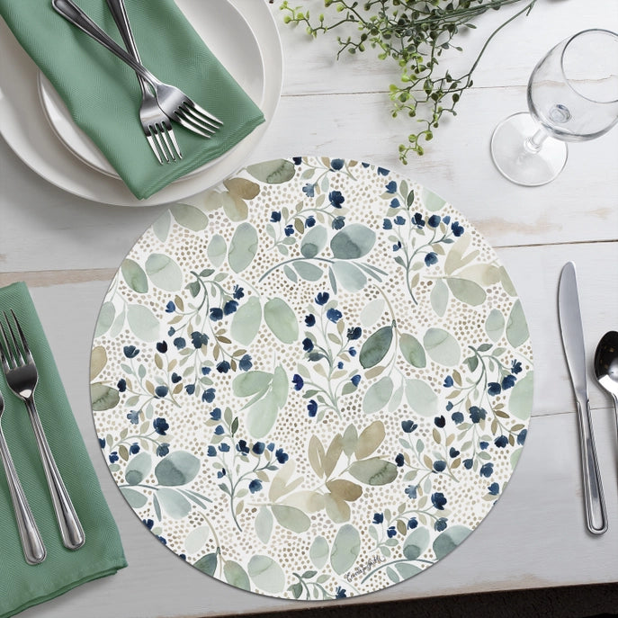Nature's Notebook Round Reversible Plastic Placemat