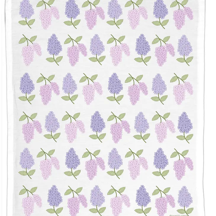 Lilacs, Organic Cotton Hand Towel