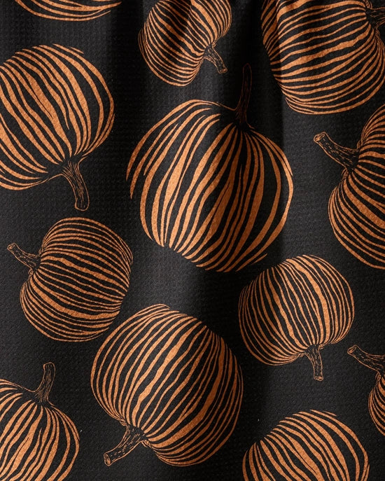 Geometry Tea Towel - Pumpkin Noir