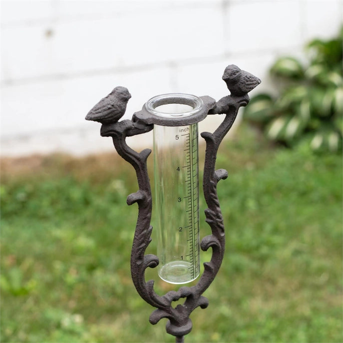 Garden Stake Rain Gauge W/ GLASS INSERT
