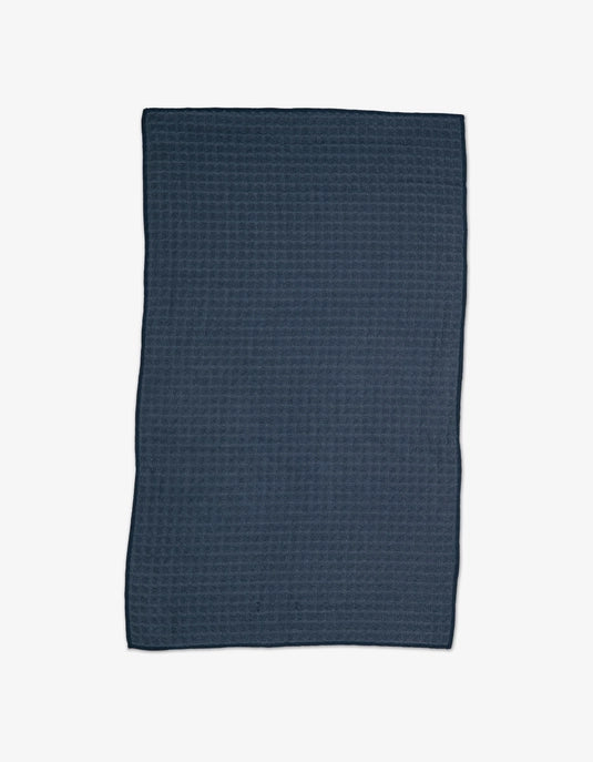 Geometry Waffle Hand Towel - MIDNIGHT BLUE