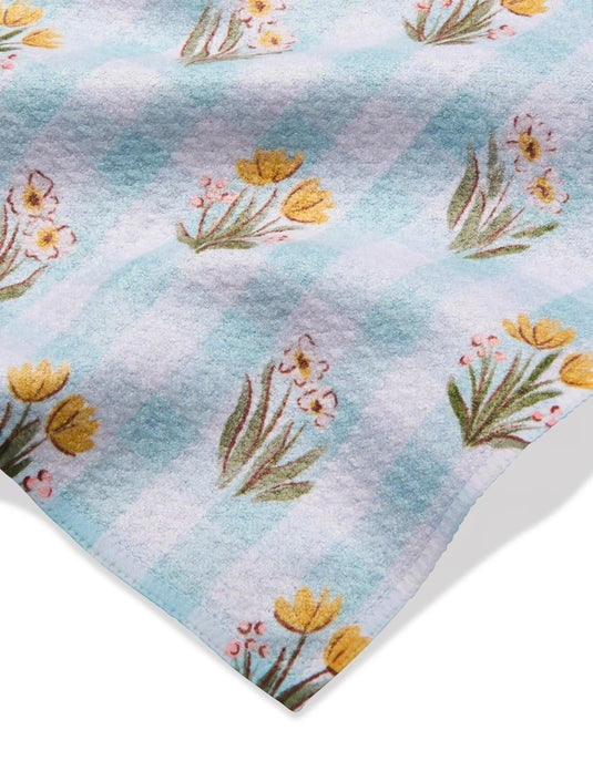 Picnic Plaid Blue Dishcloth Set