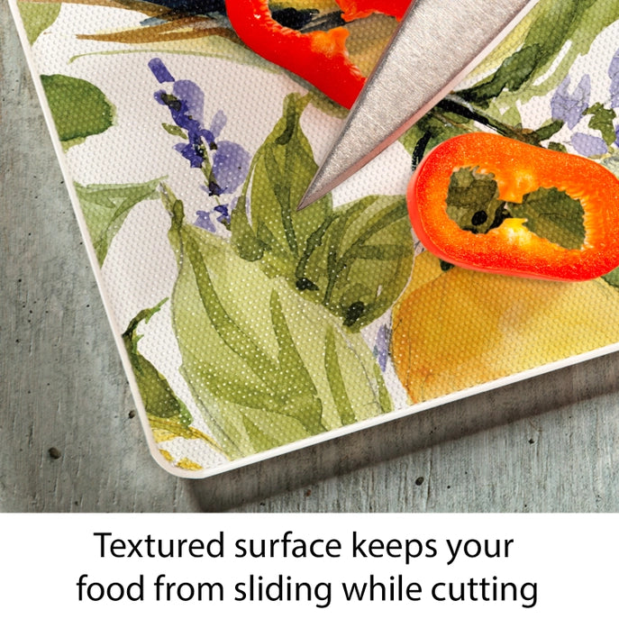 Watercolor Lemons 15x12 Tempered Glass Cutting Board