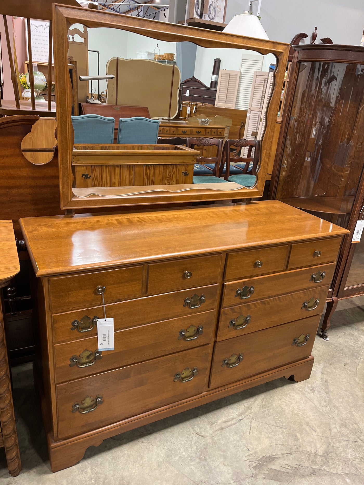 vintage wood dresser with mirror Dresser with Mirror- Ethan Allen – Dear Yesteryear