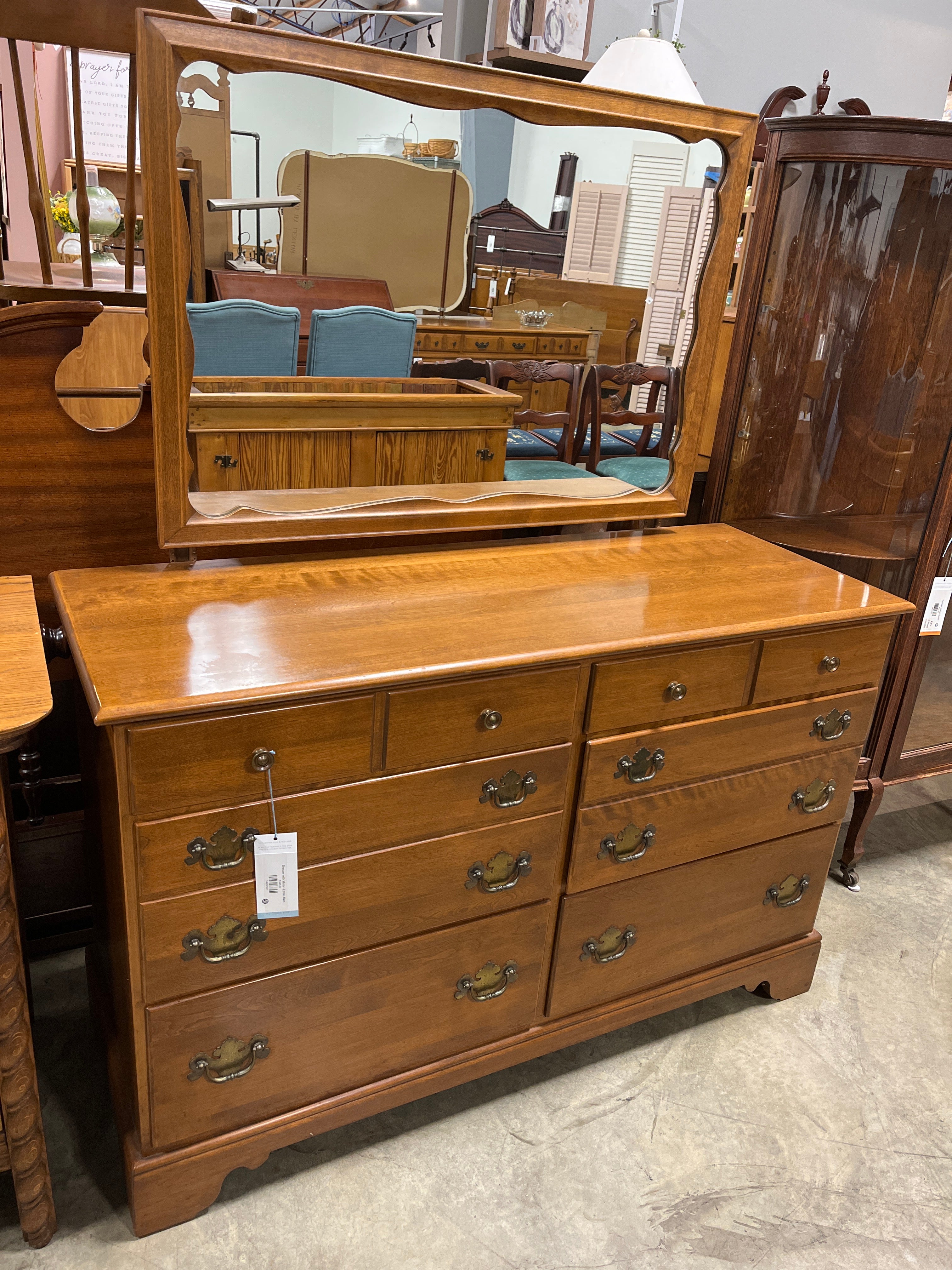 Dresser with Mirror- Ethan Allen – Dear Yesteryear Dresser with Mirror- Ethan Allen – Dear Yesteryear