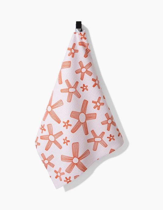 Chunky Striped Flower Tea Towel