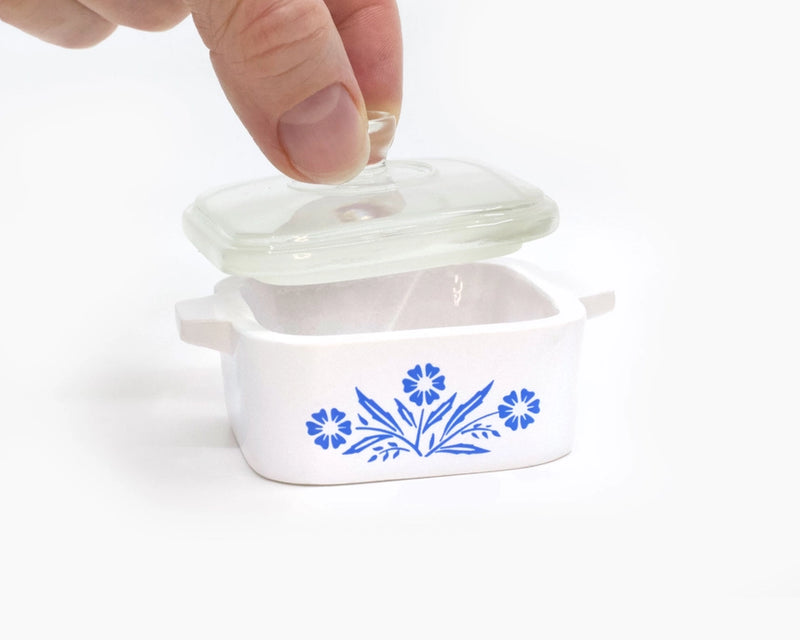Corning Ware Inspired Mini Cornflower Trinket Box