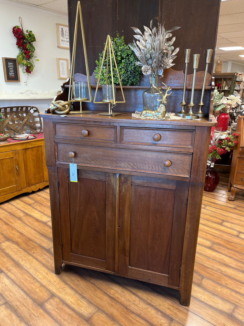 Antique 3 Drawer Walnut Cabinet UNIQUE