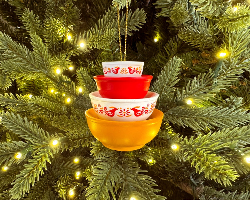 Mini Pyrex Bowl Inspired Ornamnet
