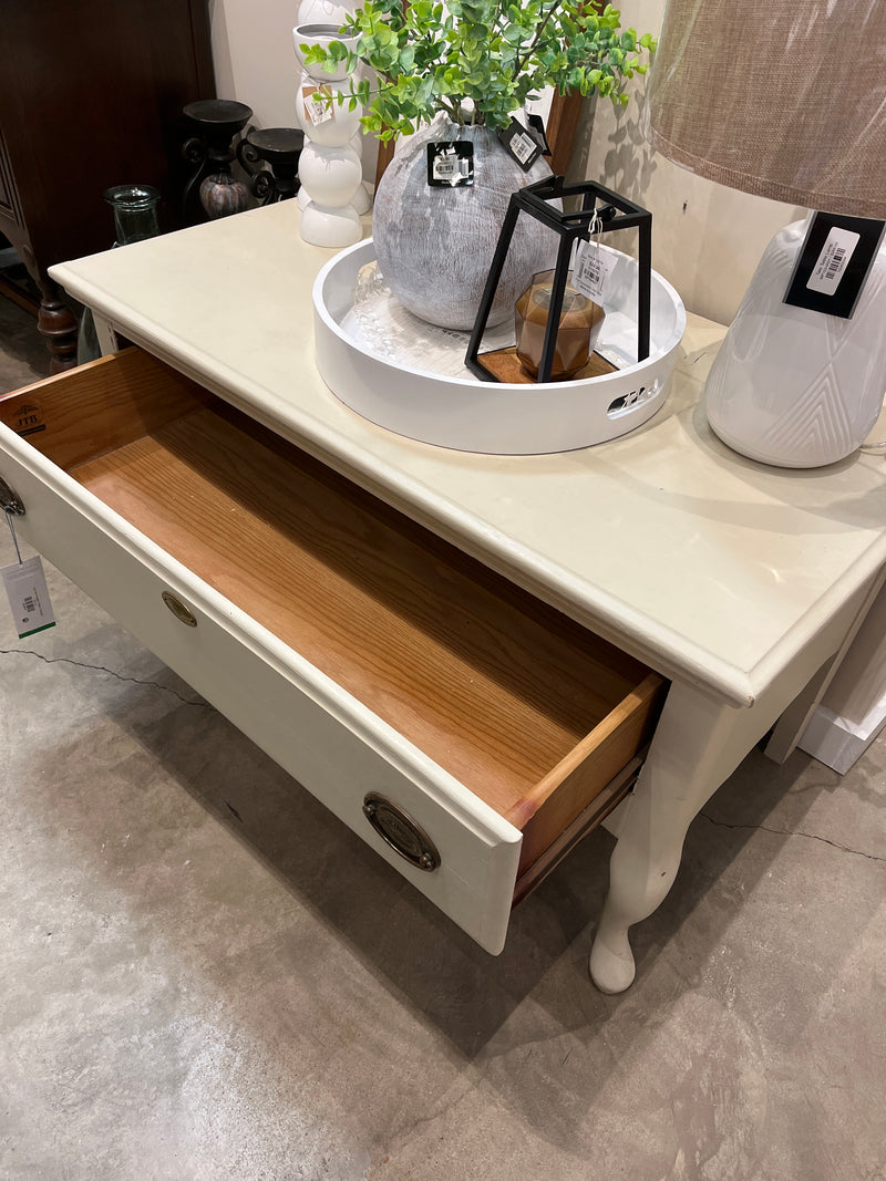 Low One Drawer Table / Painted