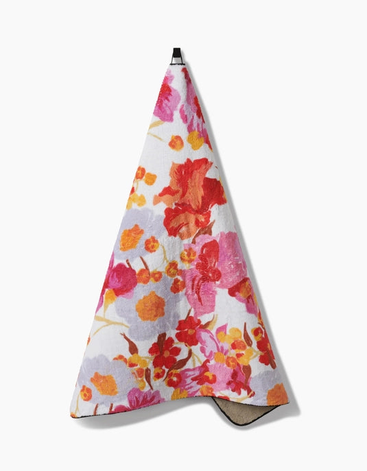 Geometry Plush Towel - Pup Floral