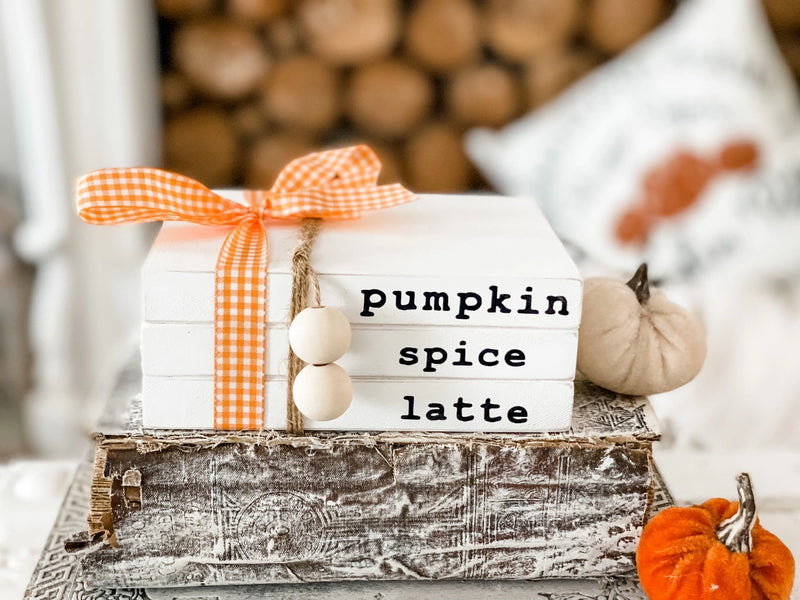 Pumpkin Spice Book Stack