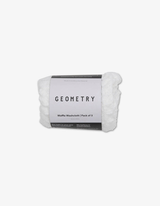 Geometry Waffle Wash Cloth Set  - CLOUD