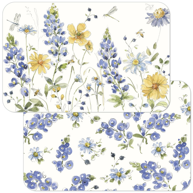 Lovely Blues Reversible Plastic Placemat