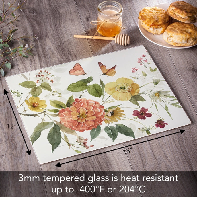 Blessed by Nature 15x12 Tempered Glass Cutting Board