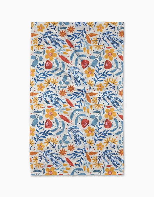 Geometry Tea Towel - Folk Flora