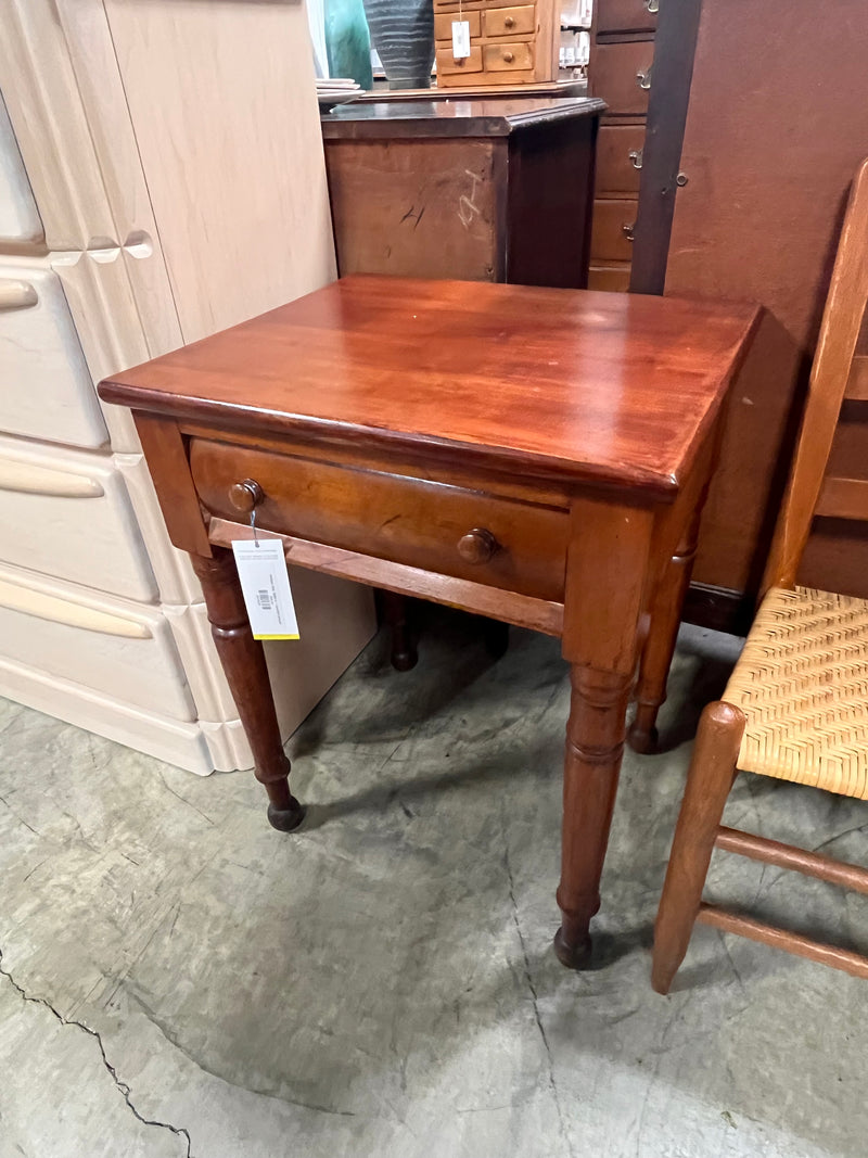 Antique Side Table w 1 rounded drawer