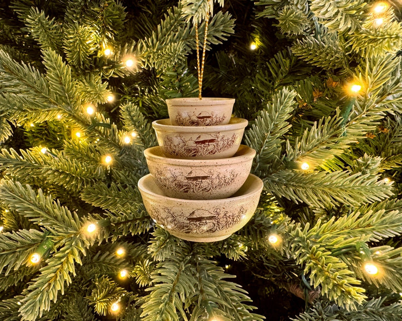 Mini Pyrex Bowl Inspired Ornamnet