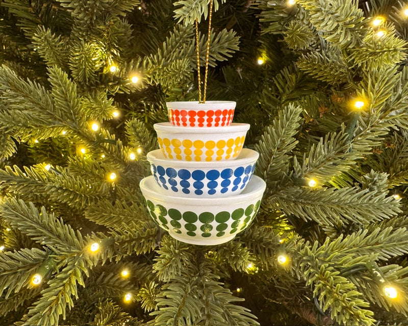 Mini Pyrex Bowl Inspired Ornamnet