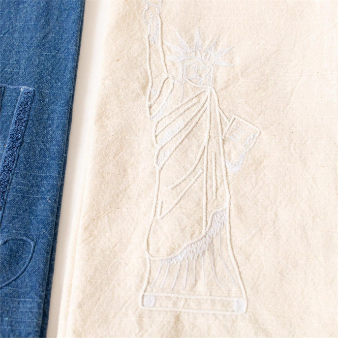 Patriotic Stonewashed Towels Set of 3